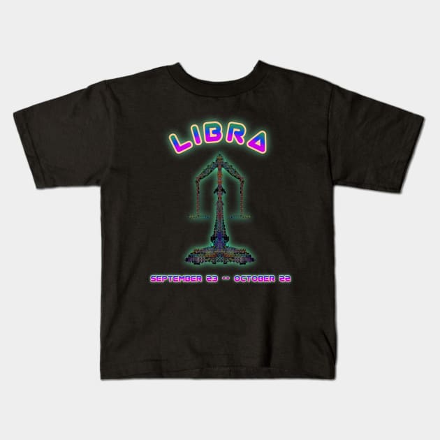 Libra 1b Black Kids T-Shirt by Boogie 72